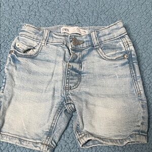 Zara Faded Blue Denim Shorts